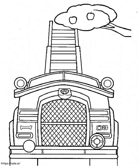 Paw Patrol Fire Truck Coloring Page