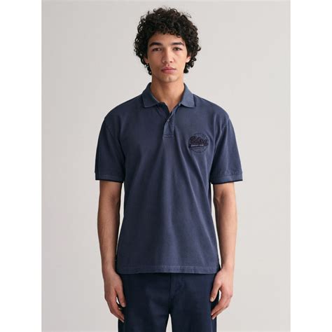 Buy GANT Polo Collar Short Sleeves Relaxed Fit Pure Cotton T-Shirt Online