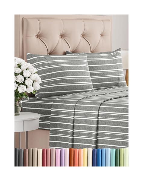 Queen Size 4 Piece Sheet Set - Comfy Breathable & Cooling Bed Sheets ...