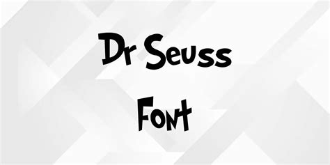Dr Seuss Font Free Download