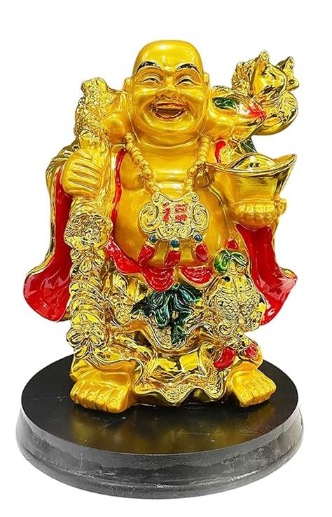 Buy Saubhagya Global Bodhi Laughing Buddha with Gold Ingot & Hempsheck ...