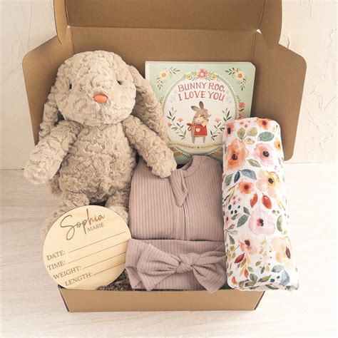 Baby Gift Girl Newborn, Baby Shower Gift Basket, Baby Personalized ...