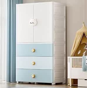 KEEKOS Portable Collapsible Wardrobe for Kids Plastic Storage – Cloth ...