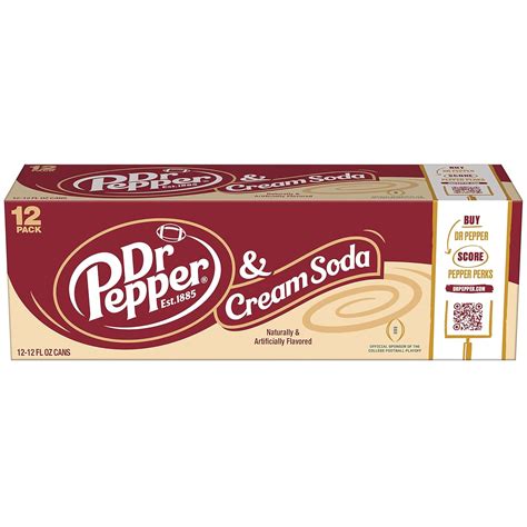 Buy Dr Pepper & Cream Soda, 12 fl oz cans, 12 pack Online at Lowest ...