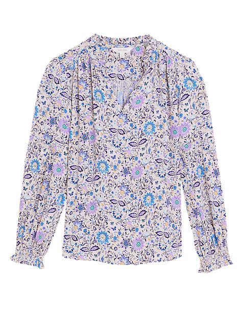 Buy Floral Ruffle Popover Blouse at Marks & Spencer