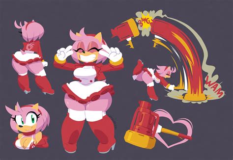 #31501 - suggestive, artist:captainmolasses, amy rose, big butt, piko ...