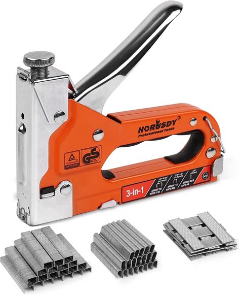 HORUSDY 3-in-1 Staple Gun Heavy Duty, Stapler Gun with 3000 Staples ...