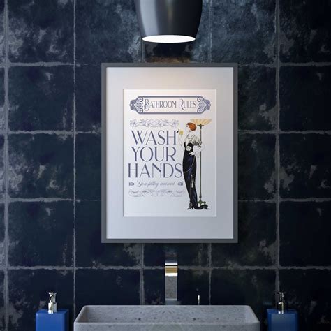 Funny Bathroom Print Art Deco Wall Decor Art Deco - Etsy Australia