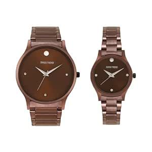 Buy Swiss Trend Analogue Most Classy Attractive Beautiful Brown Case ...