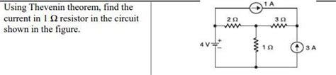 Using Thevenin theorem, find the current in 1 Ω resistor in the circuit ...