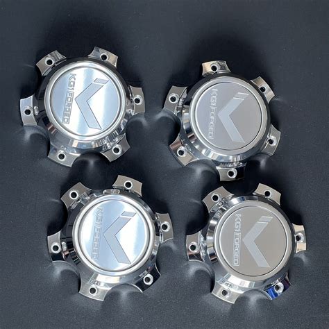FLOATING KG1 Polished Aluminum Center Caps - 6 Lug (Set of 4) | eBay