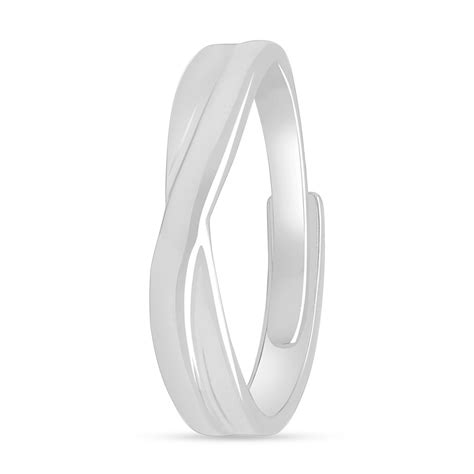 Crossed Paths Adjustable Rhodium-Plated 925 Sterling Silver Ring for H ...