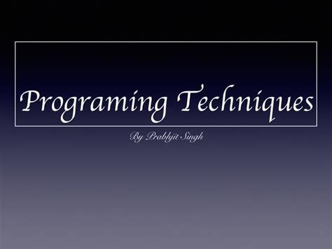 Computer Programming Techniques 的图像结果