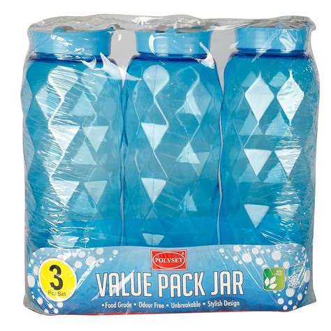 Polyset Plastic Venus Fliptop Pet Water Bottles, Pink (Pack of3 ...