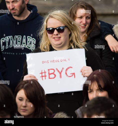 Aberystwyth, Wales, UK. February 1st 2013. Welsh language speaking students at Aberystwyth ...