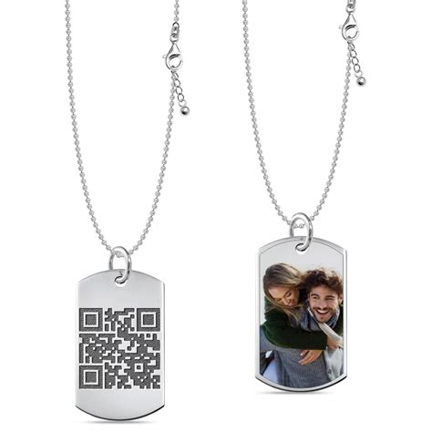 LeCalla - Buy Personalised 925 Sterling Silver Photo QR Code Reversible ...