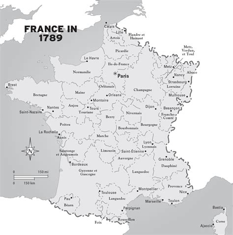 Map of France in 1789 - Map of France during french revolution (Western Europe - Europe)