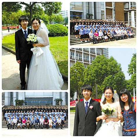 宁波大学生争相晒创意毕业照 毕业当天领结婚证-搜狐新闻