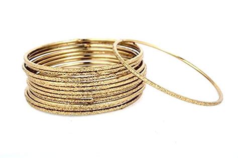 Buy Reeti Fashions Traditional Gold Metal Bangle for Women (Size: 2.6 ...