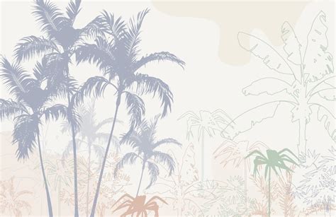 Palm Trees Pattern Boho Wallpaper – Myindianthings