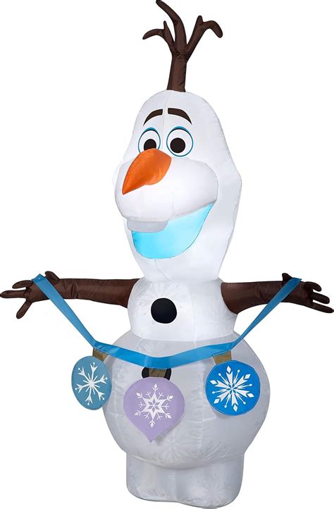 Buy Gemmy Christmas Airblown Inflatable Frozen 2 Olaf Holding String of ...
