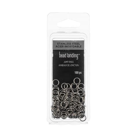 Jump Rings, 100ct. by Bead Landing™, Size: 6 mm, Color: Stainless Steel ...