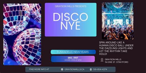 Funkadelic Disco New Years Eve at Grayson Mills, 114 Erie Street ...