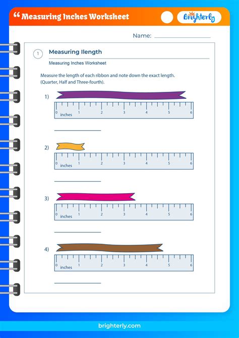 Measuring Inches Worksheet