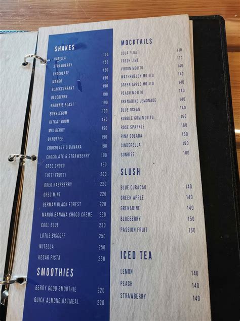 Menu at Downtown Café & Lounge, Hoshiarpur