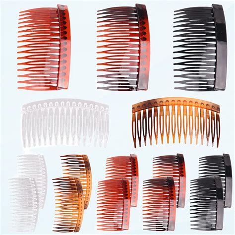Slide Hair Combs, 15 Pcs Slide Combs Black Plastic French Side Combs ...