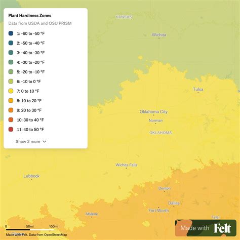 Plant Hardiness Zones in Oklahoma