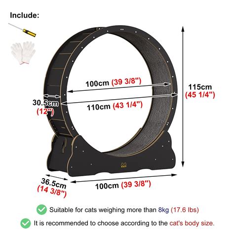 ZIMGOD Cat Wheel Wood Cat Exercise Wheel, Cat Treadmill for Indoor Cats ...