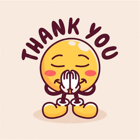 Premium Vector | Thank you emoji illustration