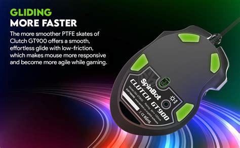 SpinBot Clutch GT900 with 7200 DPI Gaming Sensor |8 Programmable Butto