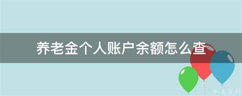 如何查询养老金个人账户金额 - 财梯网