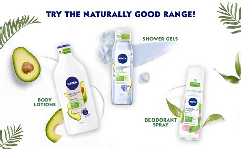 Nivea Naturally Good Body Wash,Lily Of The Valley & Oil Shower Gel, No ...