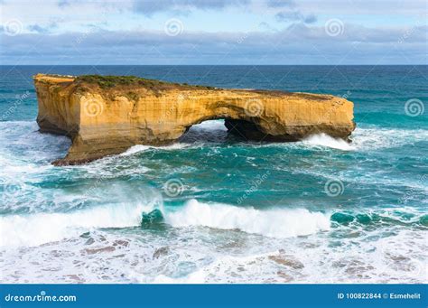 Rock with Arch in the Ocean Stock Photo - Image of seascape, natural ...