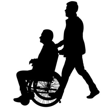Wheelchair Silhouette PNG And Vector Images Free Download - Pngtree