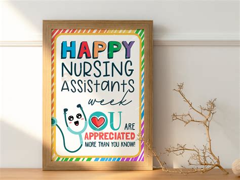 CNA Week Sign Printable, Certified Nursing Assistant Week Poster, CNA ...