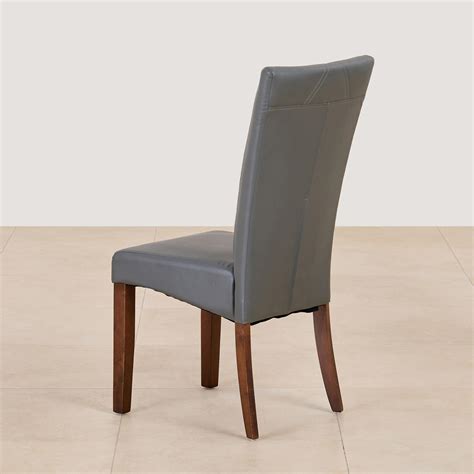 Buy (Refurbished) Jasper Set of 2 Faux Leather Dining Chairs - Grey ...