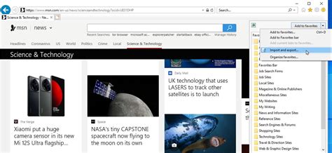 Image result for How to Add Msn.com to Menu Bar