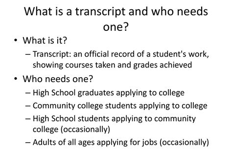 Understanding High School Transcripts 的图像结果
