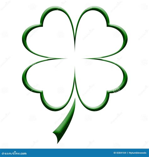 Four Leaf Clover Outline stock illustration. Illustration of background ...