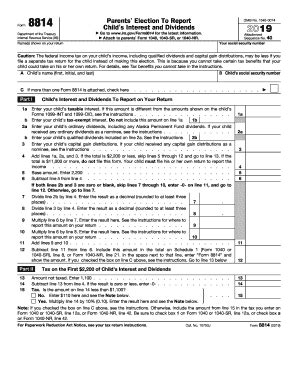 2020 Form IRS 8814 - Blank Fillable Template | Fill Out, Print ...