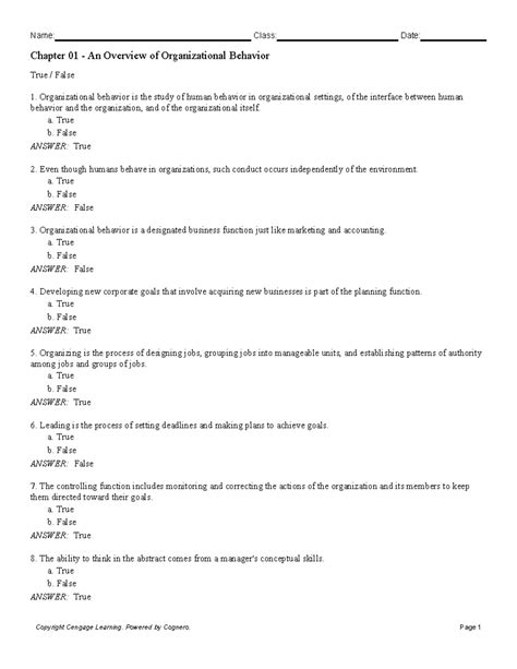 Chapter 01 An Overview of Organizational Behavior - Chapter 01 - An ...