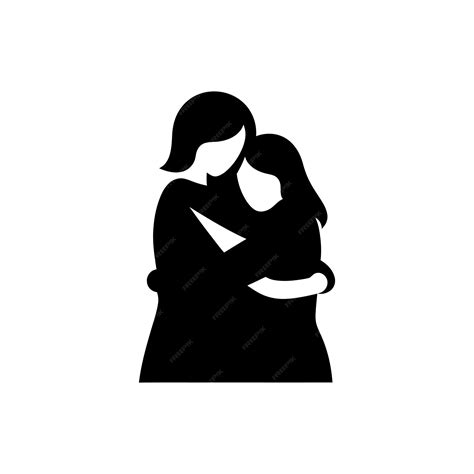 Premium Vector | Two people hugging icon simple vector illustration