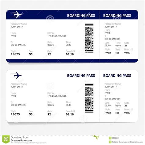 Printable Fake Plane Ticket - Printable Calendars AT A GLANCE
