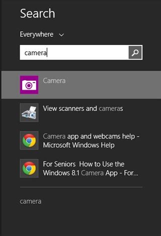 Window 8 Camera Tutorial 的图像结果