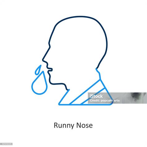 Runny Nose Stock Illustration - Download Image Now - Blowing Nose, Concepts, Concepts & Topics ...