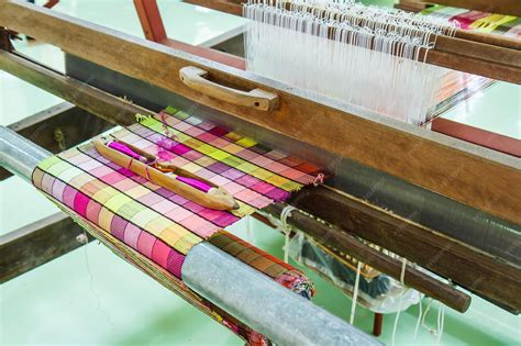 Premium Photo | Loom for weaving silk in Thailand
